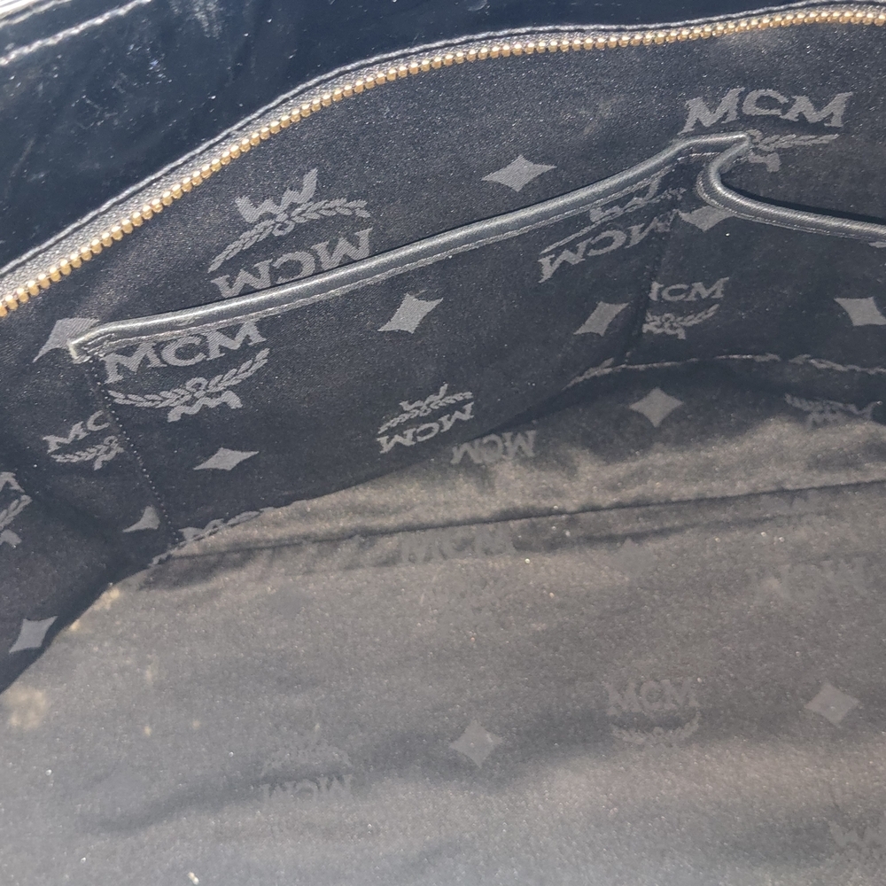 MCM Black Embossed Tote Bag - Picture 10 of 11